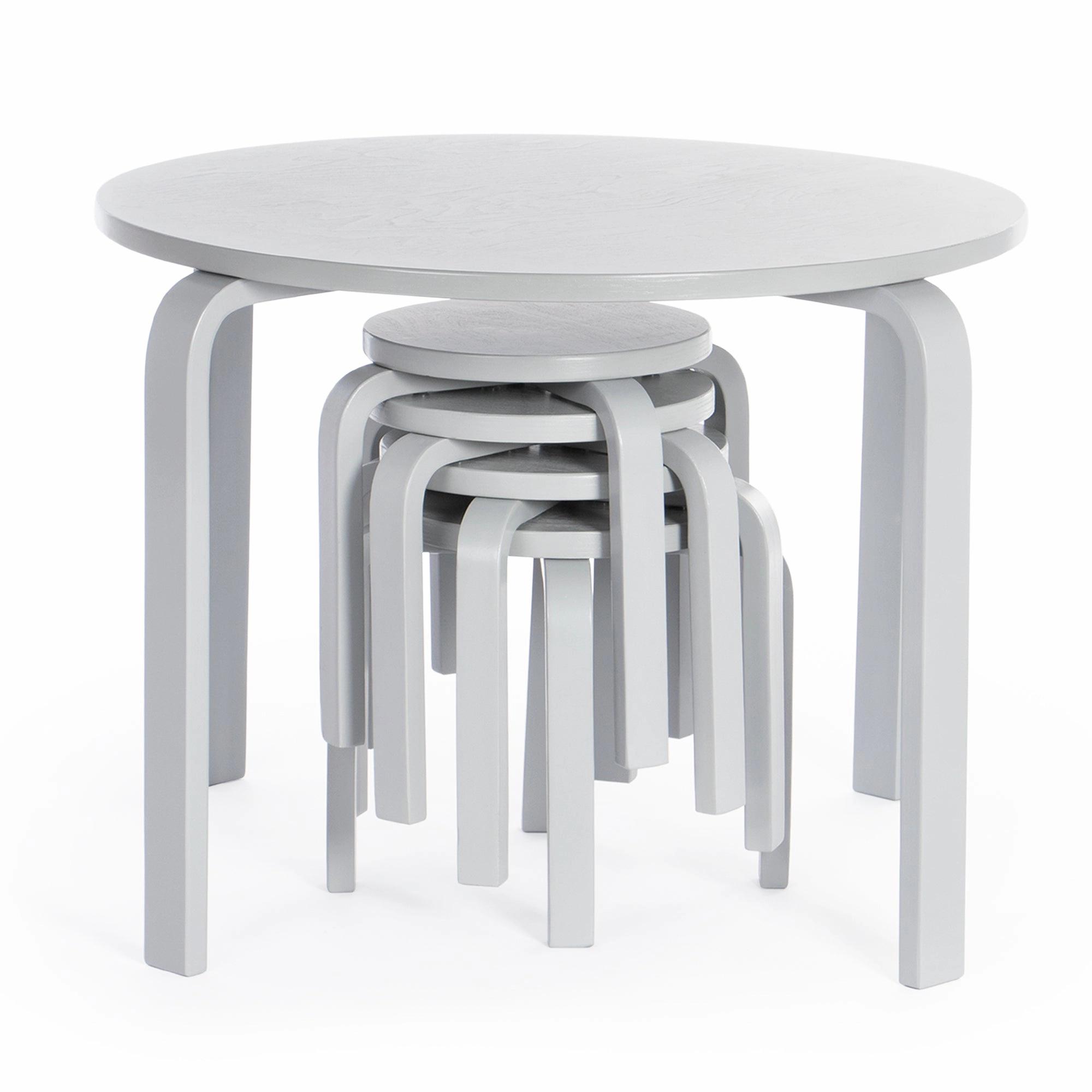 Nordic Table and Chairs Set - Gray