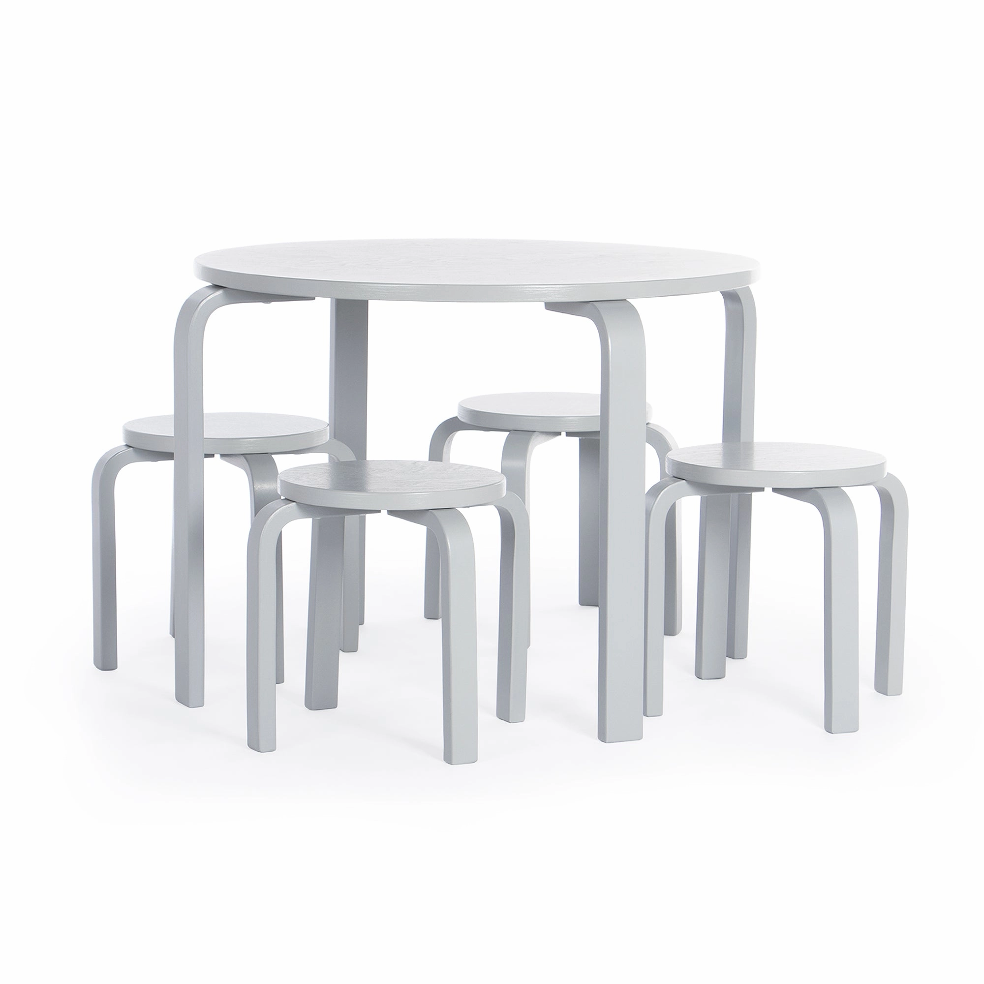 Nordic Table and Chairs Set - Gray