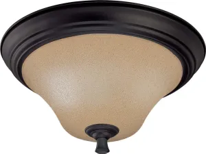 Nuvo Lighting 60-1726 Dakota Collection Two Light Flush Ceiling Mount in Mountain Lodge Bronze Finish