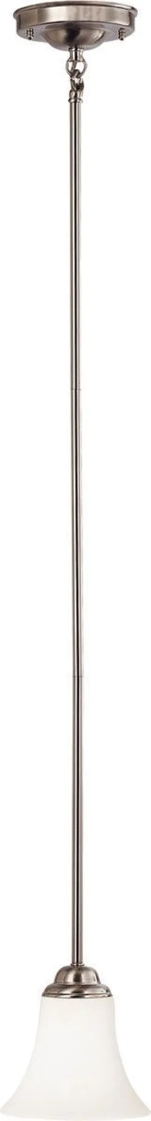 Nuvo Lighting 60-1911 Dupont Collection One Light Energy Star Efficient GU24 Hanging Mini Pendant in Brushed Nickel Finish