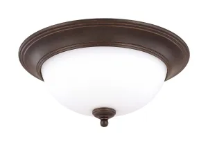 Nuvo Lighting 60-2436 Glenwood Collection Two Light Energy Star Rated GU24 Fluorescent Flush Ceiling Mount in Sudbury Bronze Finish
