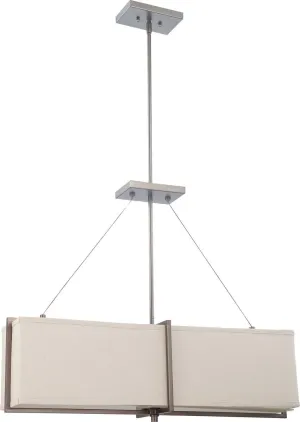 Nuvo Lighting 60-4485 Logan Collection Four Light Hanging Pendant Chandelier in Hazel Bronze Finish
