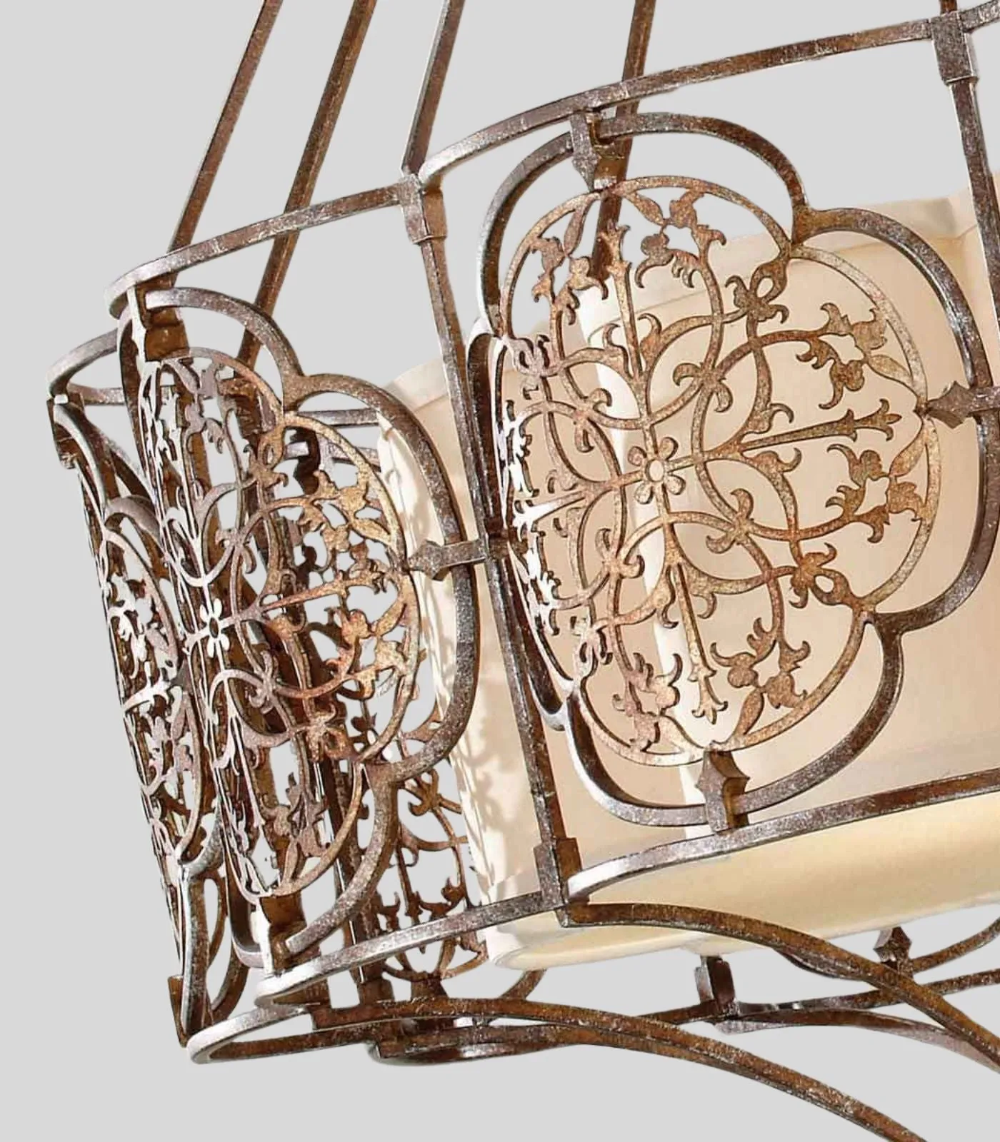Ornamental Bronze 4 Light Chandelier