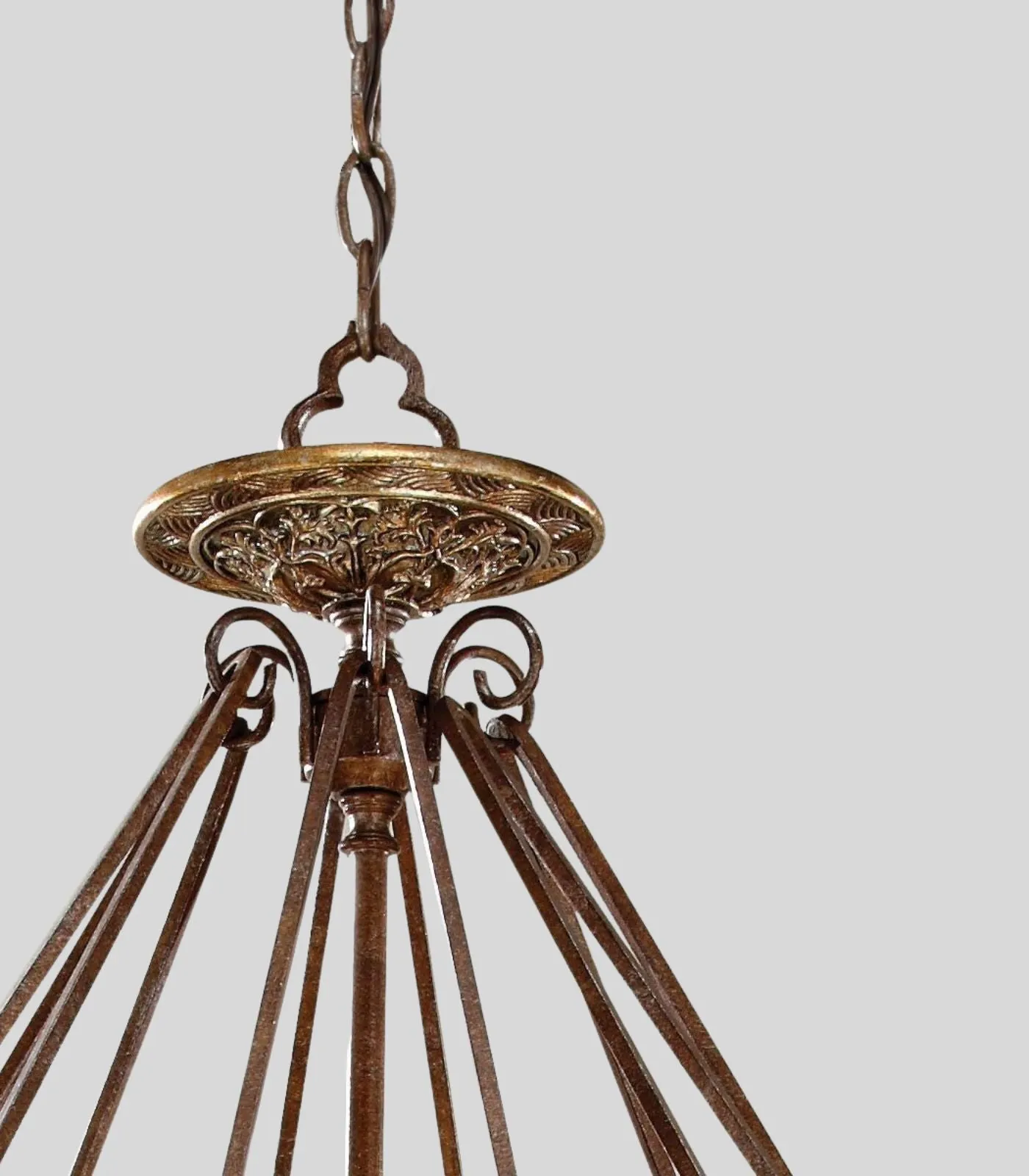 Ornamental Bronze 4 Light Chandelier
