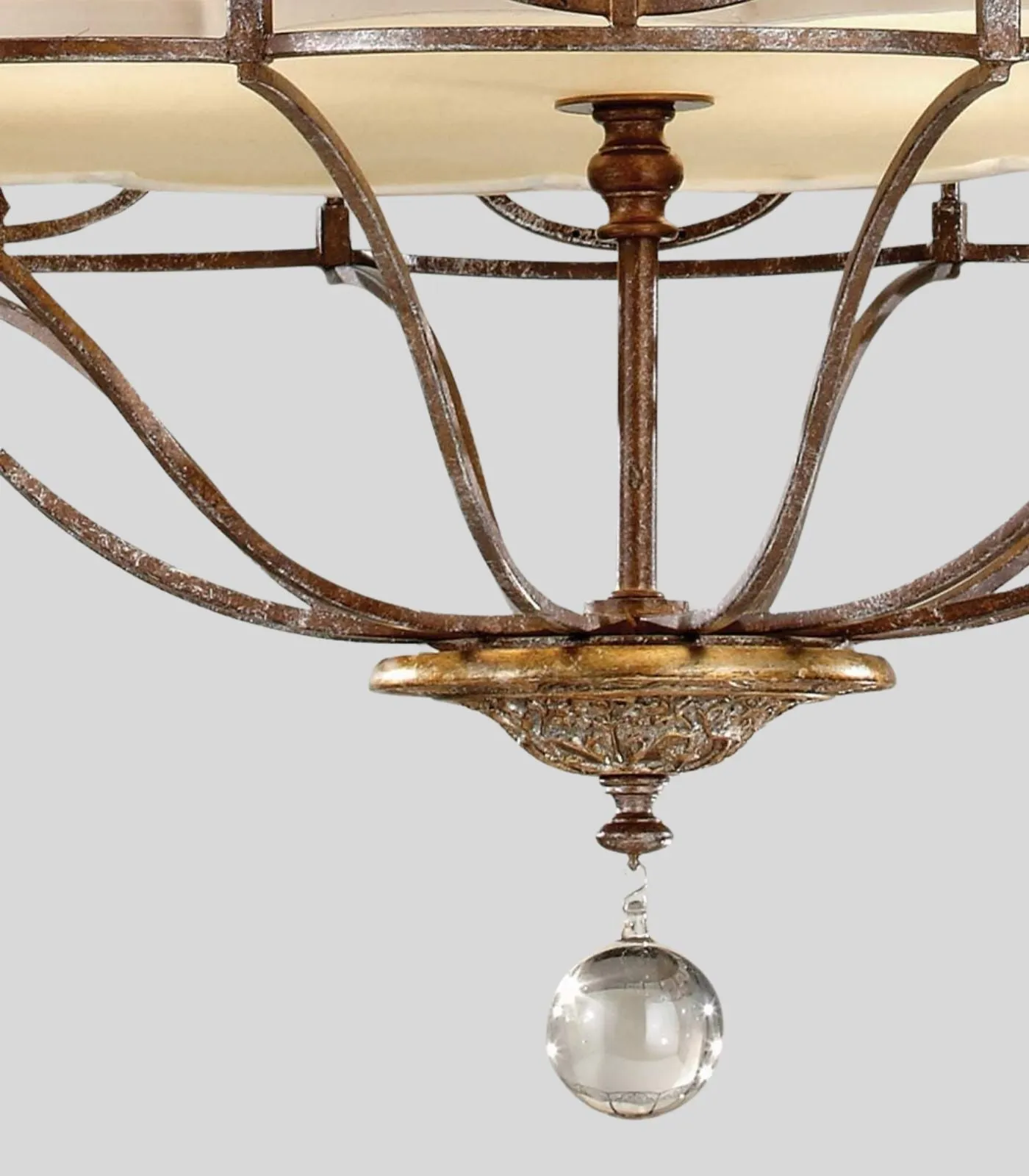 Ornamental Bronze 4 Light Chandelier