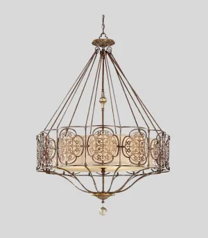 Ornamental Bronze 4 Light Chandelier