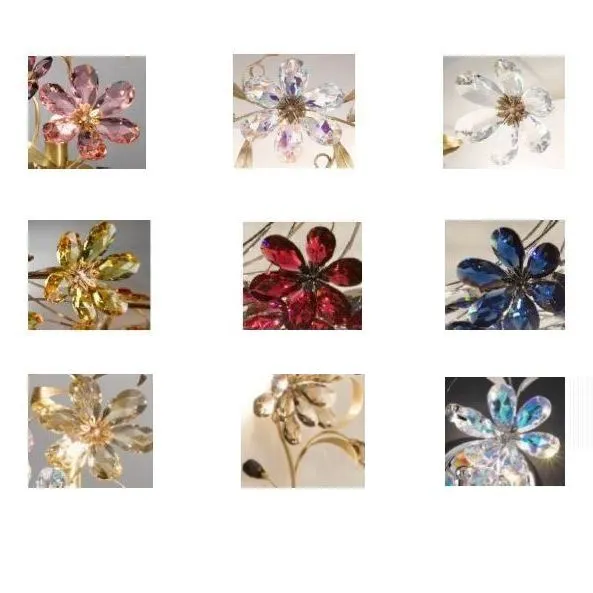 Red Premium Strass Crystal Flower Floor Lamp