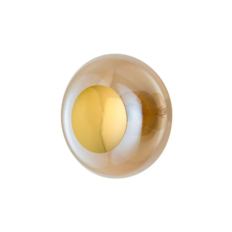 Retro Glass Circular Wall or Ceiling Light