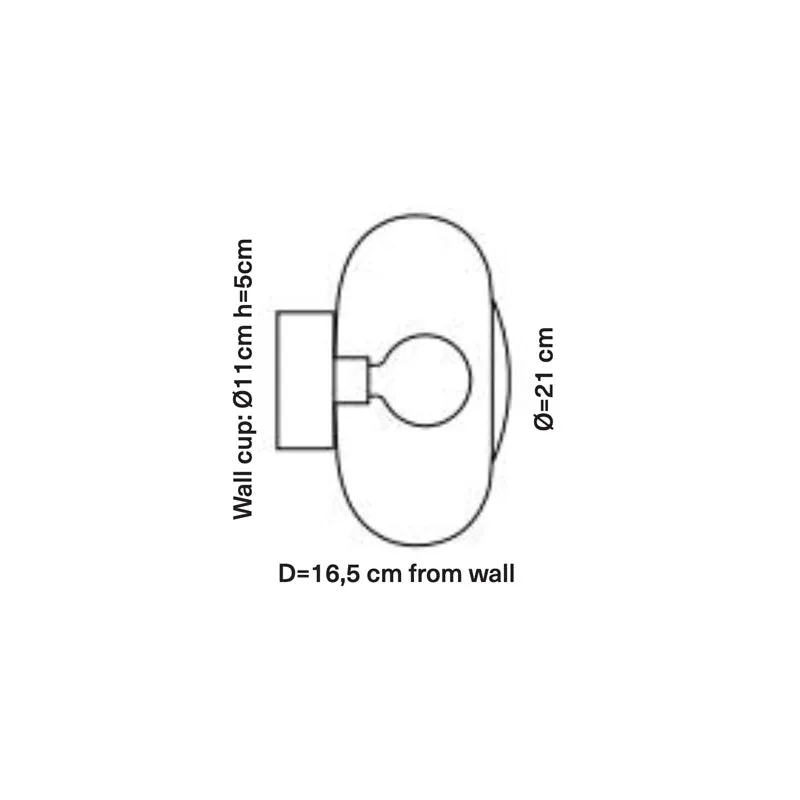 Retro Glass Circular Wall or Ceiling Light