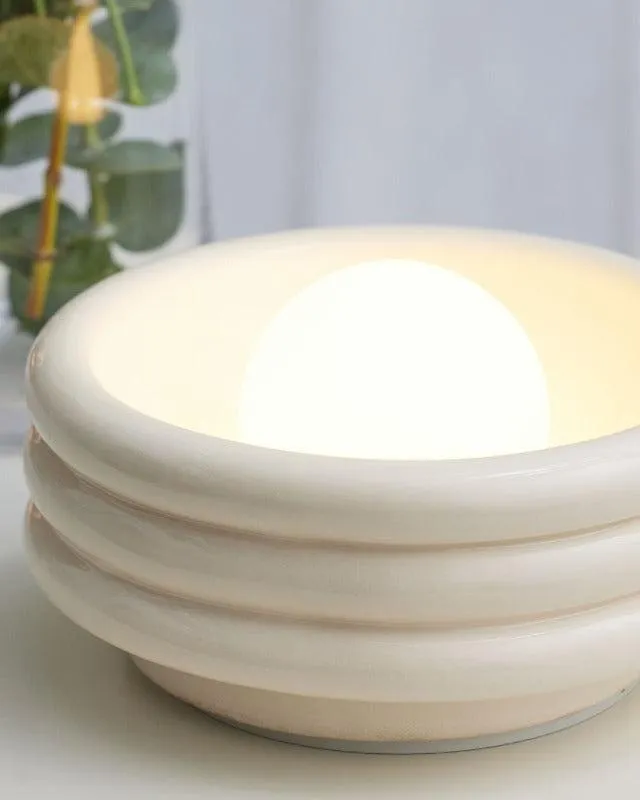 Rippled Ceramic Table Lamp