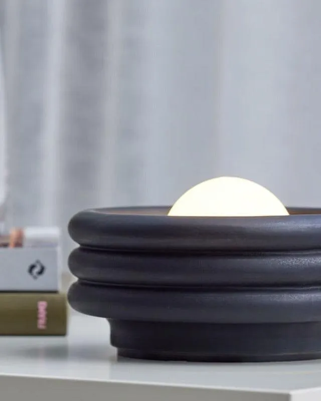 Rippled Ceramic Table Lamp