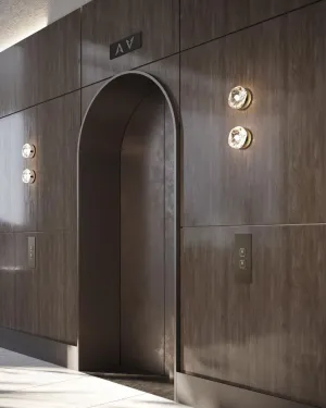 Round Organic Hand-Blown Wall Light