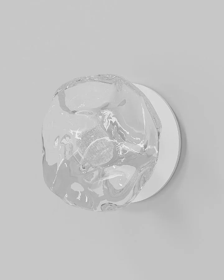 Round Organic Hand-Blown Wall Light