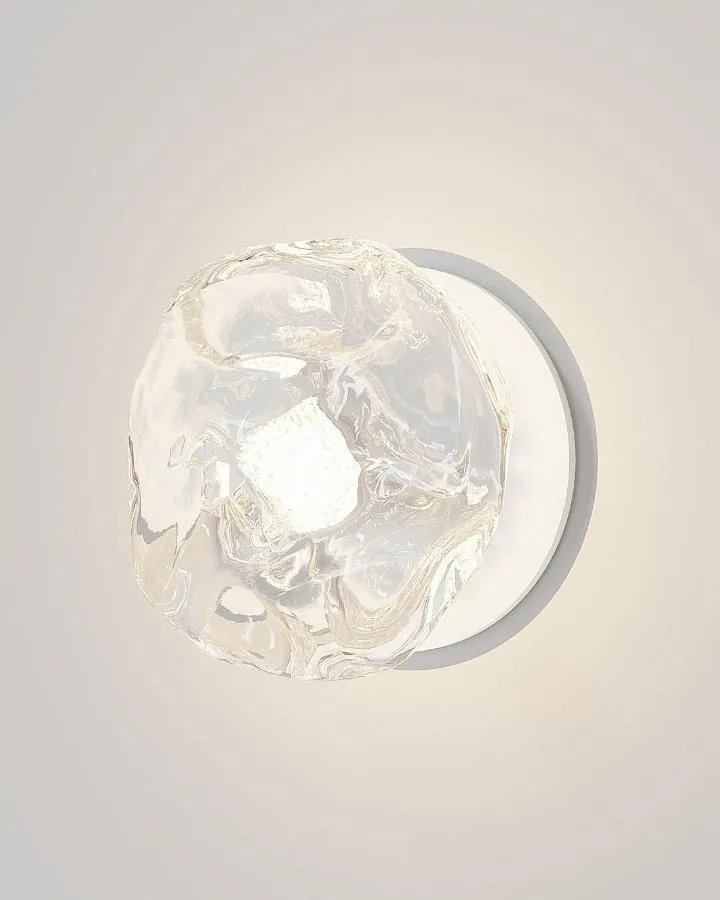 Round Organic Hand-Blown Wall Light