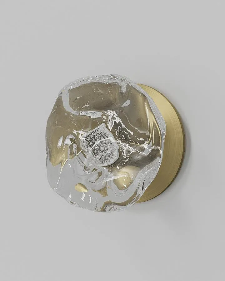 Round Organic Hand-Blown Wall Light