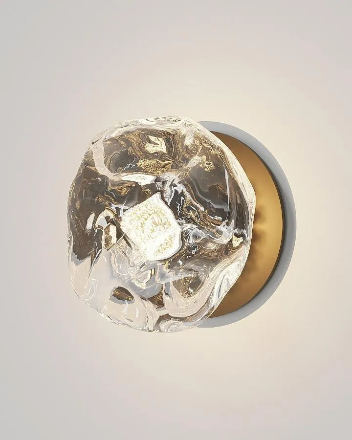 Round Organic Hand-Blown Wall Light