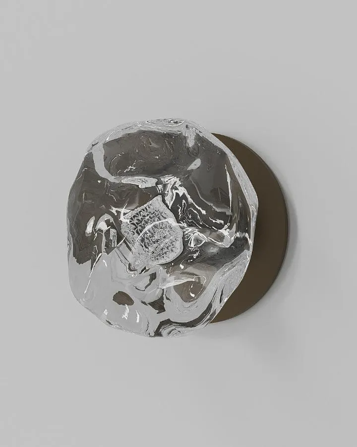 Round Organic Hand-Blown Wall Light