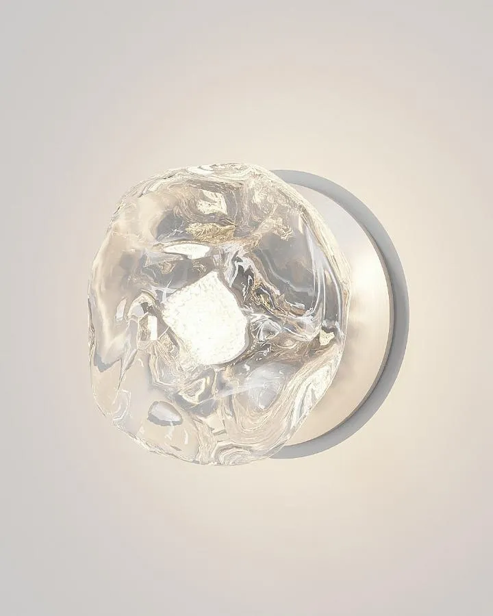 Round Organic Hand-Blown Wall Light