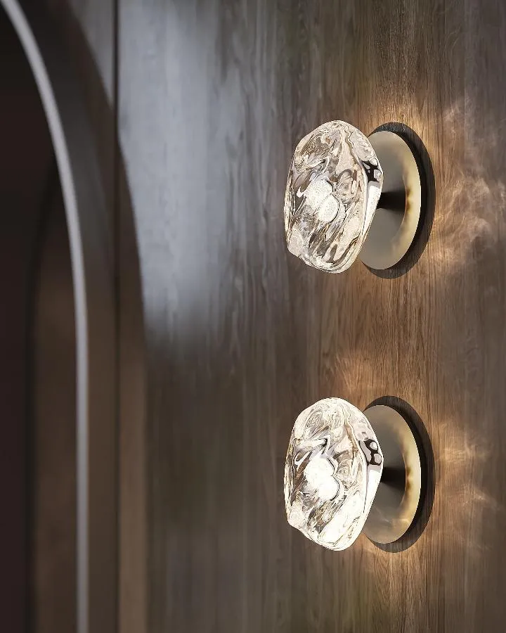 Round Organic Hand-Blown Wall Light