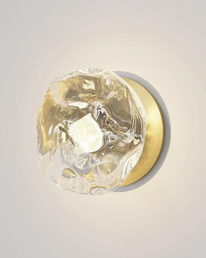 Round Organic Hand-Blown Wall Light