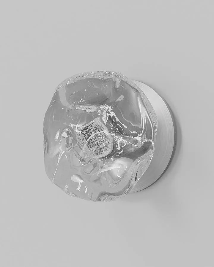 Round Organic Hand-Blown Wall Light