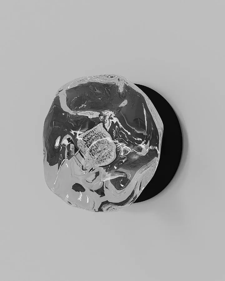 Round Organic Hand-Blown Wall Light