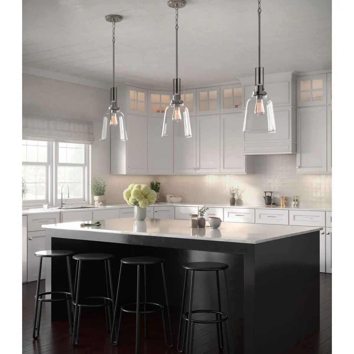 Rushton Collection One-Light Clear Glass Hanging Pendant Light