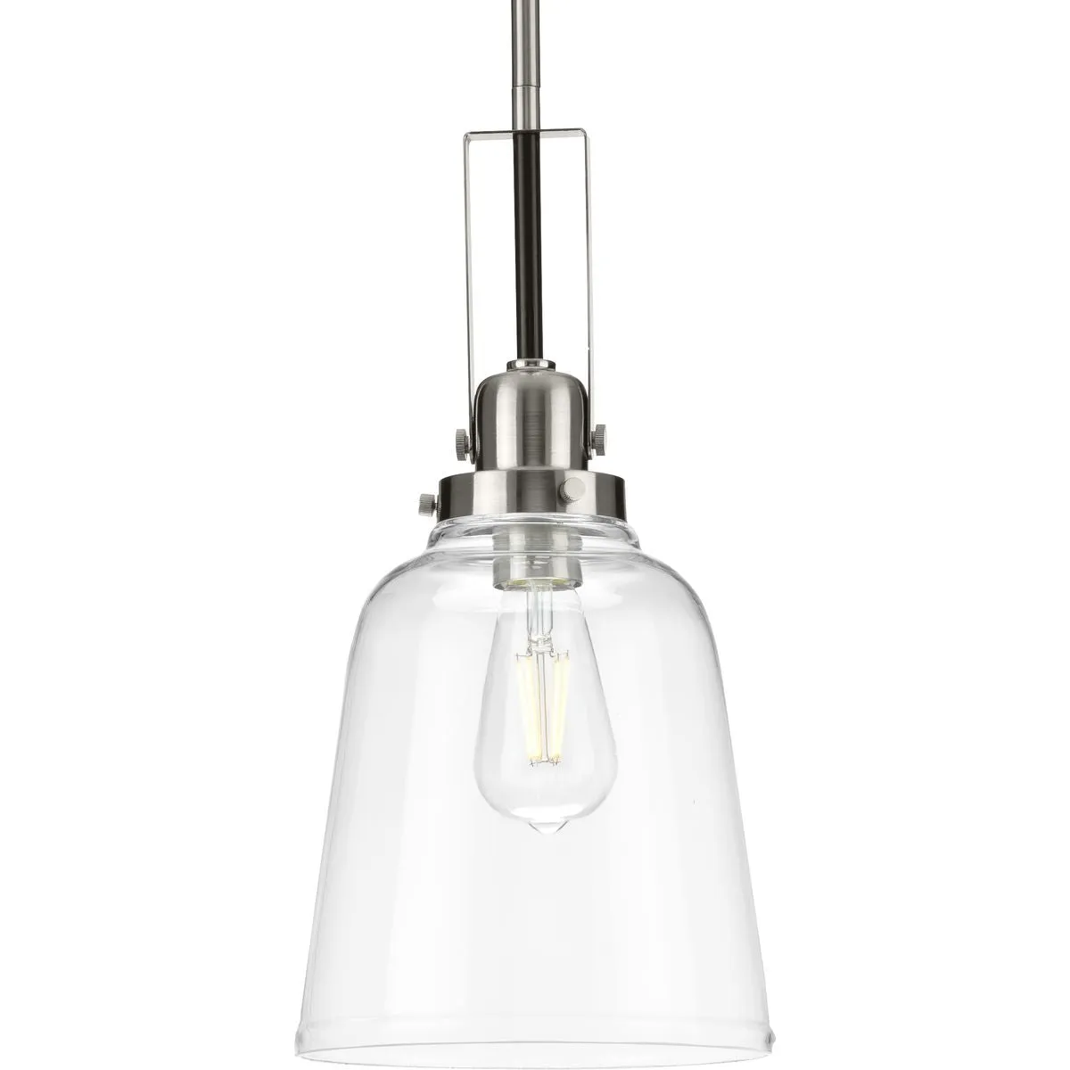 Rushton Collection One-Light Clear Glass Hanging Pendant Light