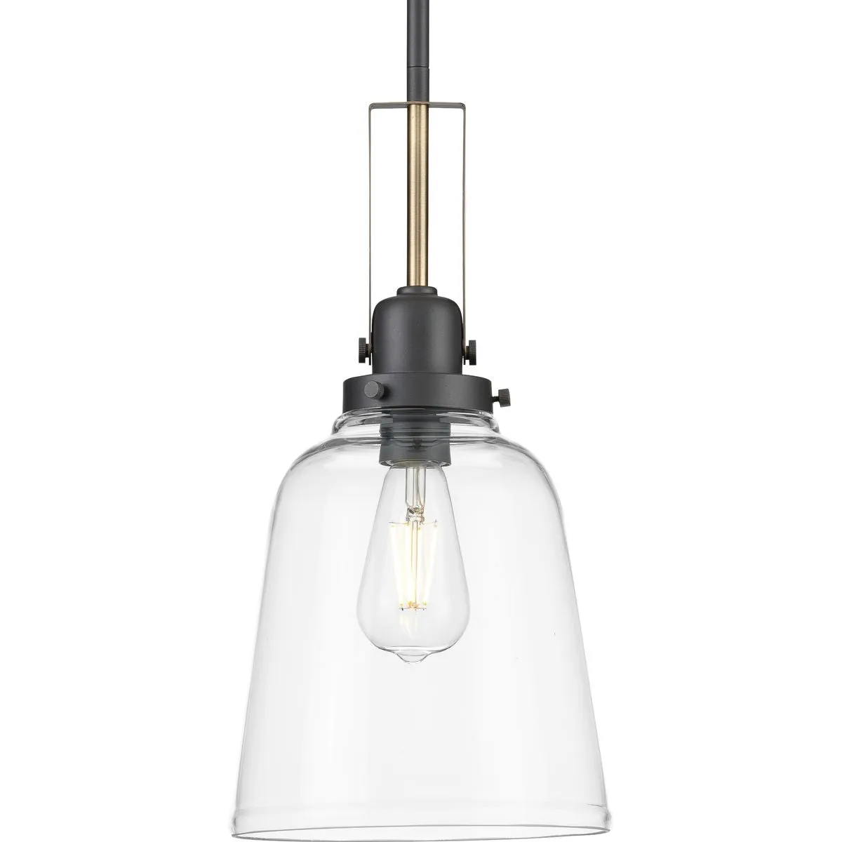 Rushton Collection One-Light Clear Glass Hanging Pendant Light