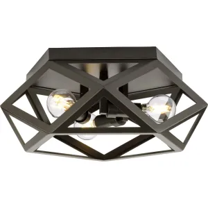 Saucedo Collection Three-Light 14.6" Flush Mount