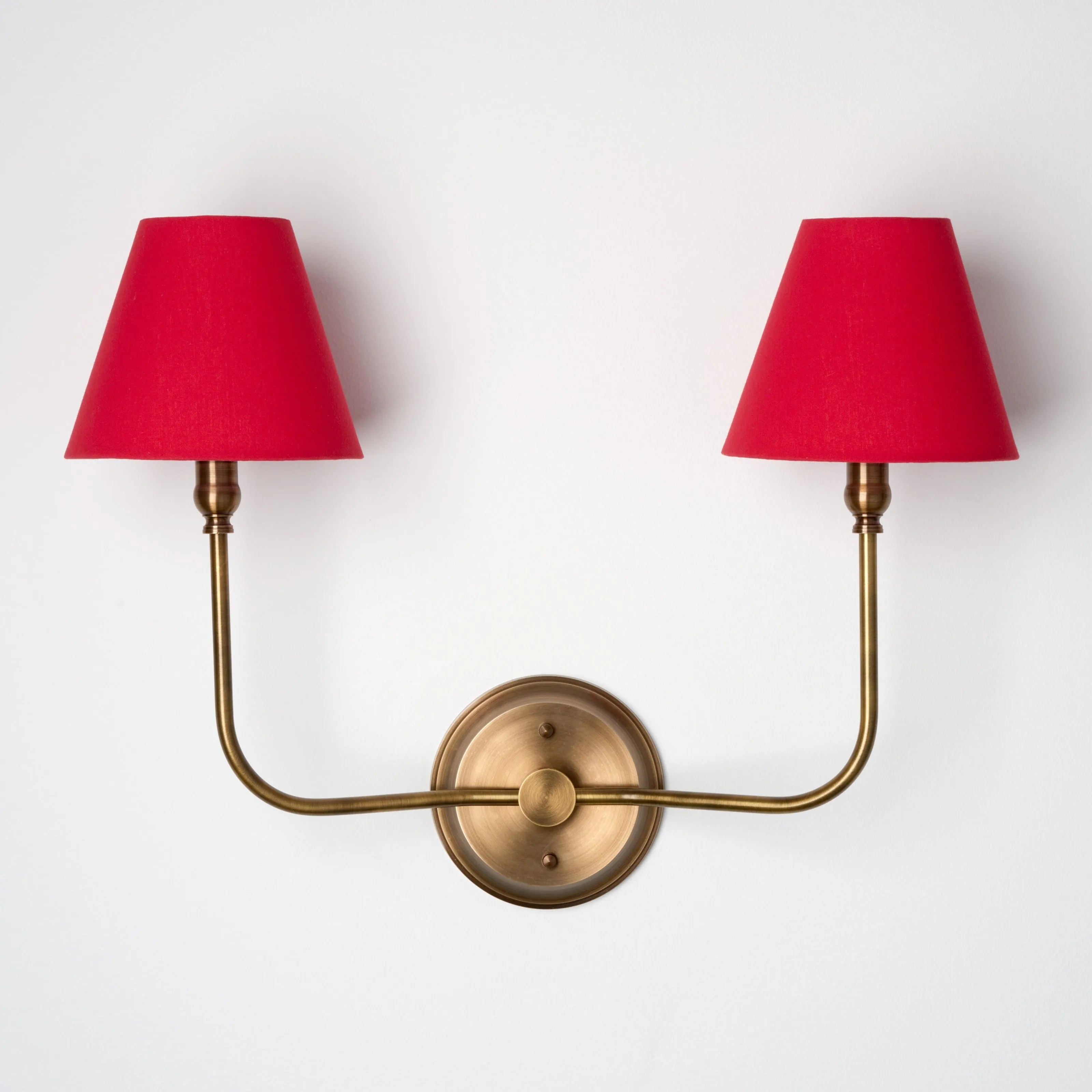 Shortened Ridley | 2 Shade J-Curve Sconce