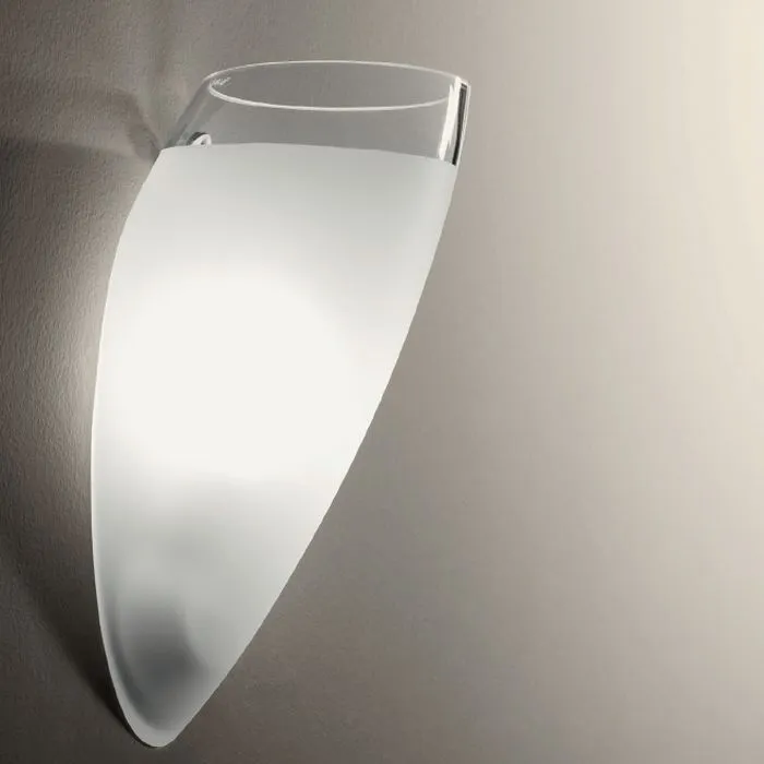 Simple Frosted Murano Glass Wall Light