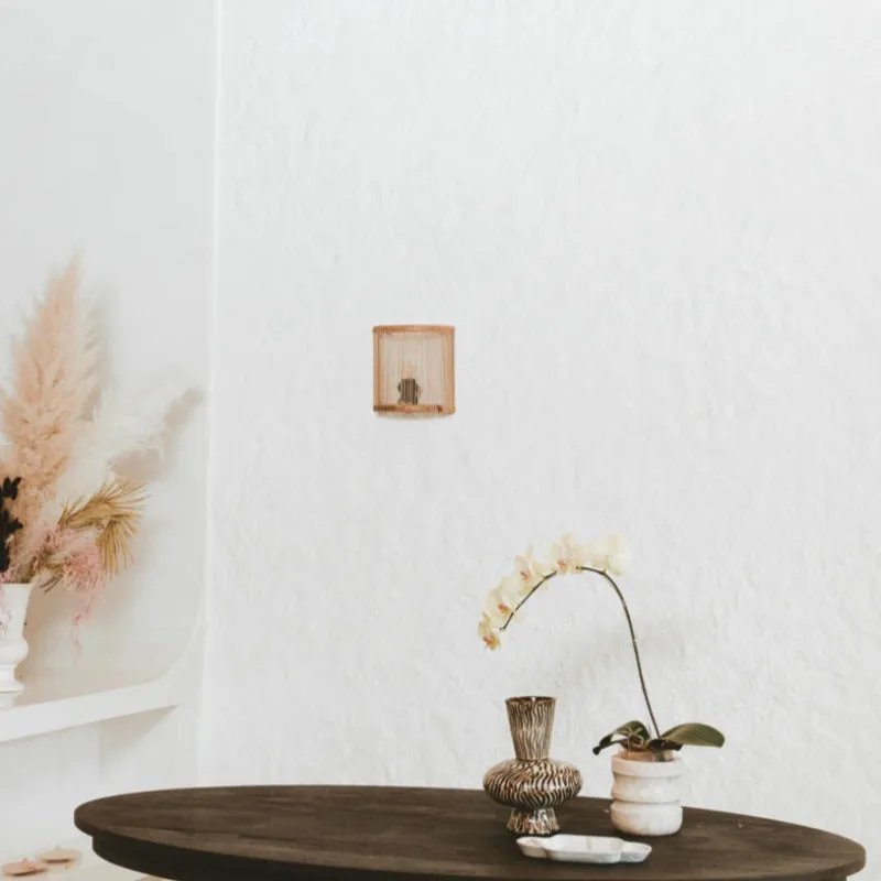 Simplistic Rattan Wall Sconce