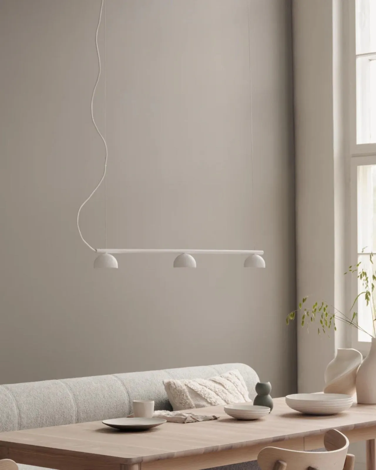 Simplistic Three Light Rail Pendant