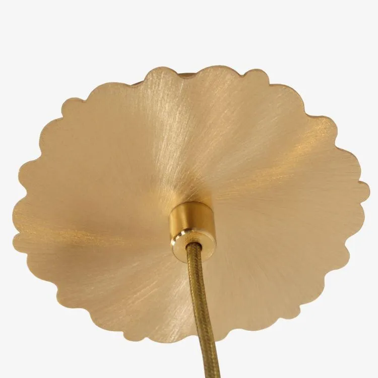 Single Amber Flower Ceiling Pendant