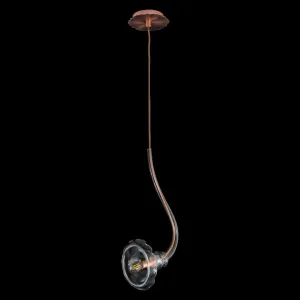 single lamp crystal glass and copper