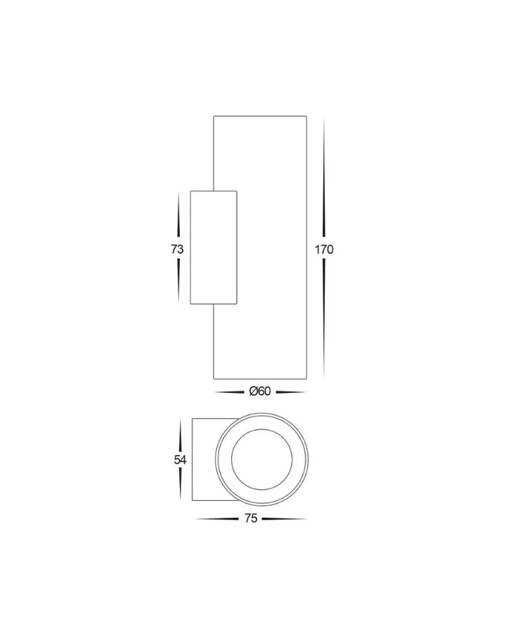 Sleek Stainless Steel Up Down Wall Light | Assorted Finishes | TRIColour