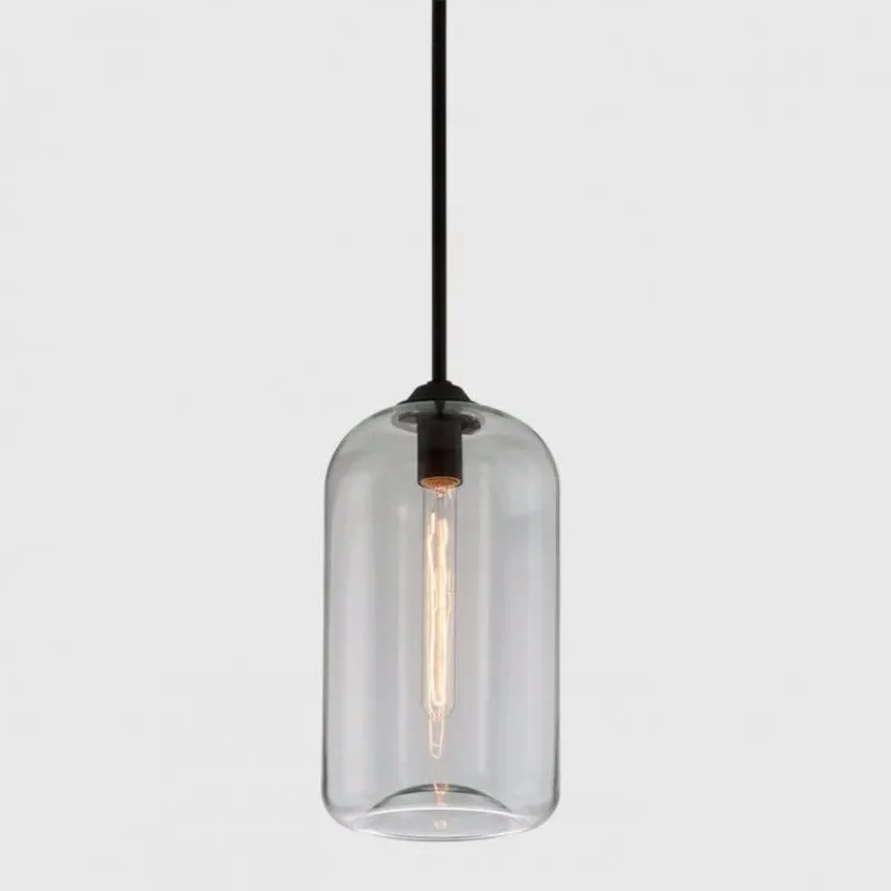 Smooth Glass Suspended Pendant