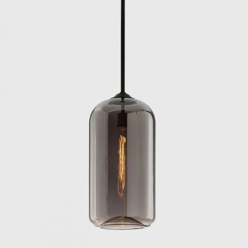 Smooth Glass Suspended Pendant