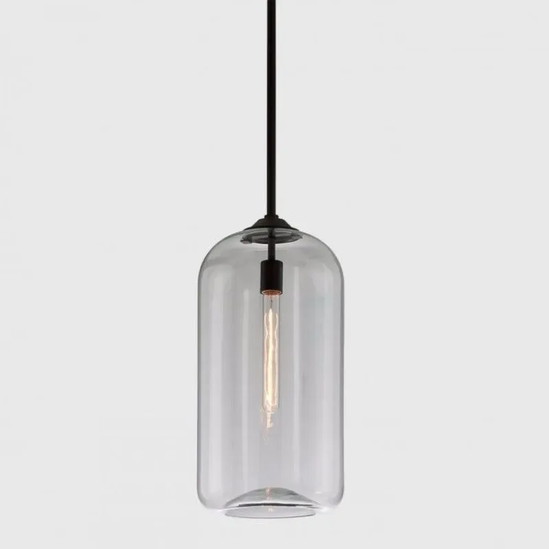Smooth Glass Suspended Pendant