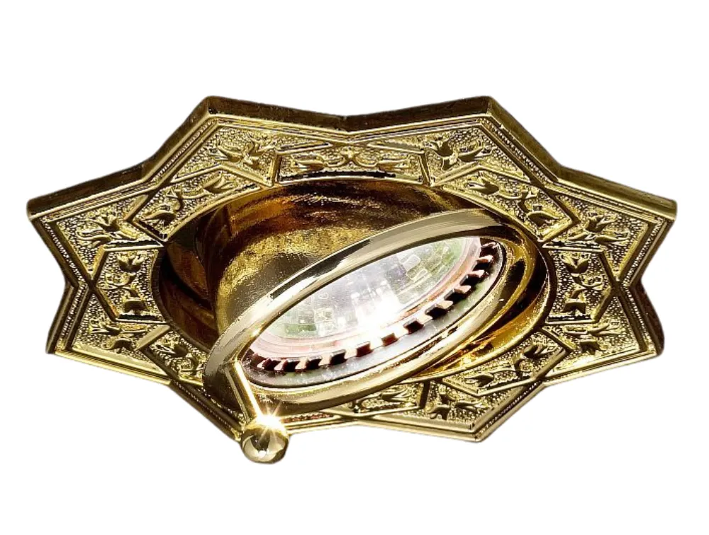 Star Shaped Brass Spot Lights in a choice of finishes