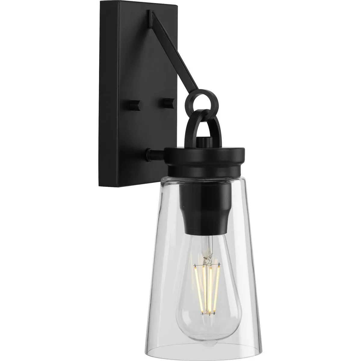 Stockbrace Collection One-Light Clear Glass Wall Light