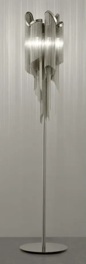 Stream Modern Nickel Cascading Floor Lamp From Terzani