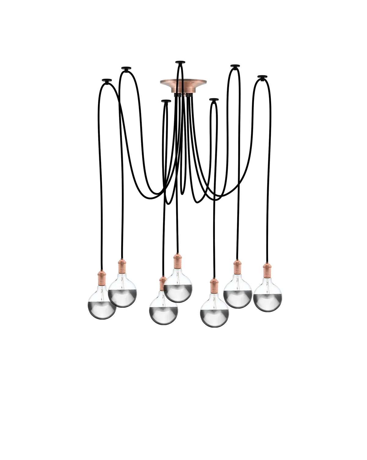 Swag Chandelier: Black and Copper