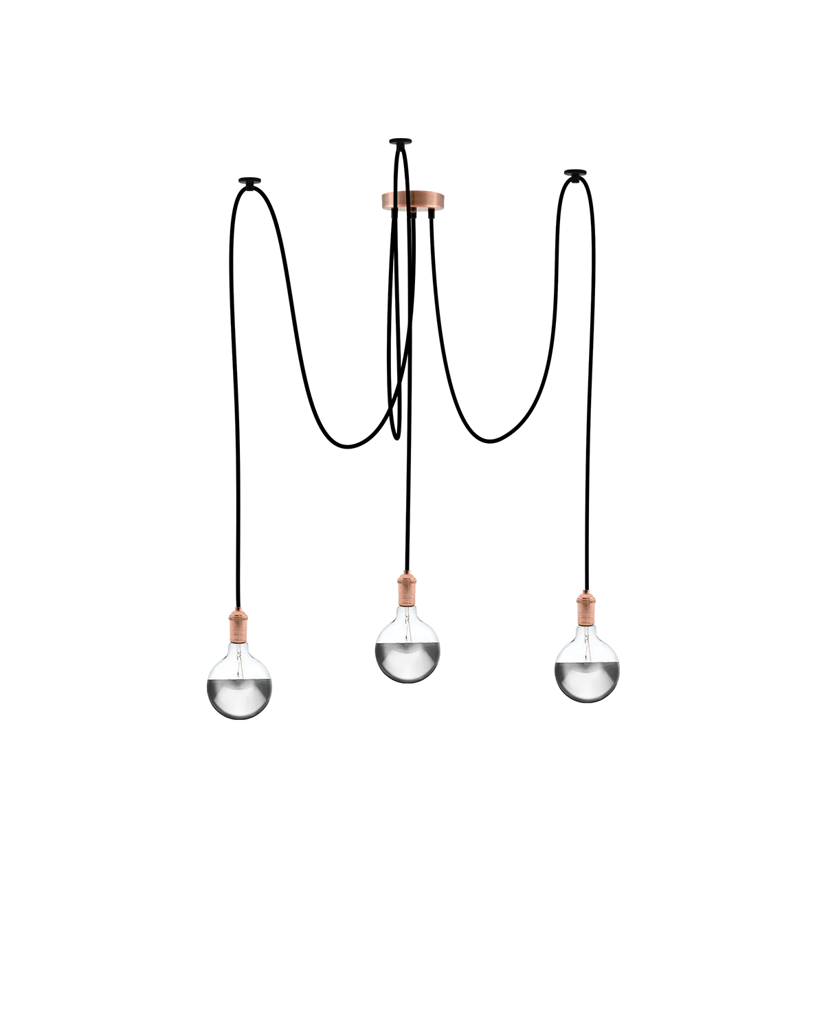 Swag Chandelier: Black and Copper