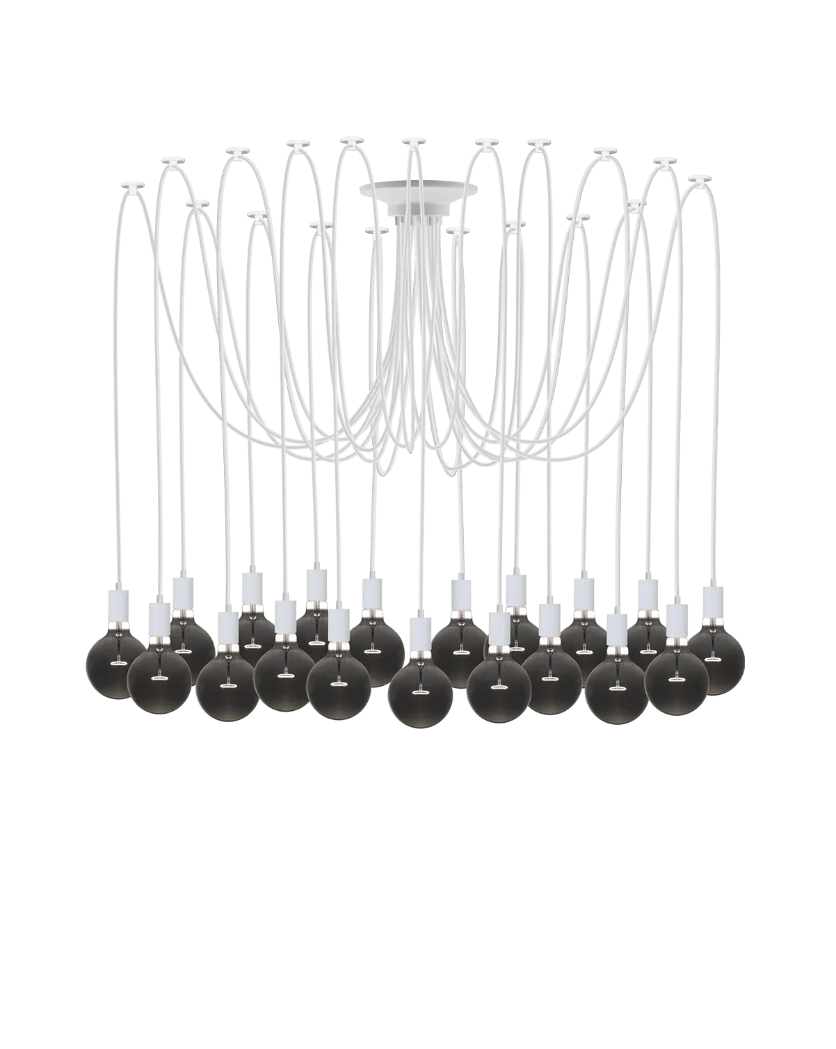 Swag Chandelier: White with Smoke
