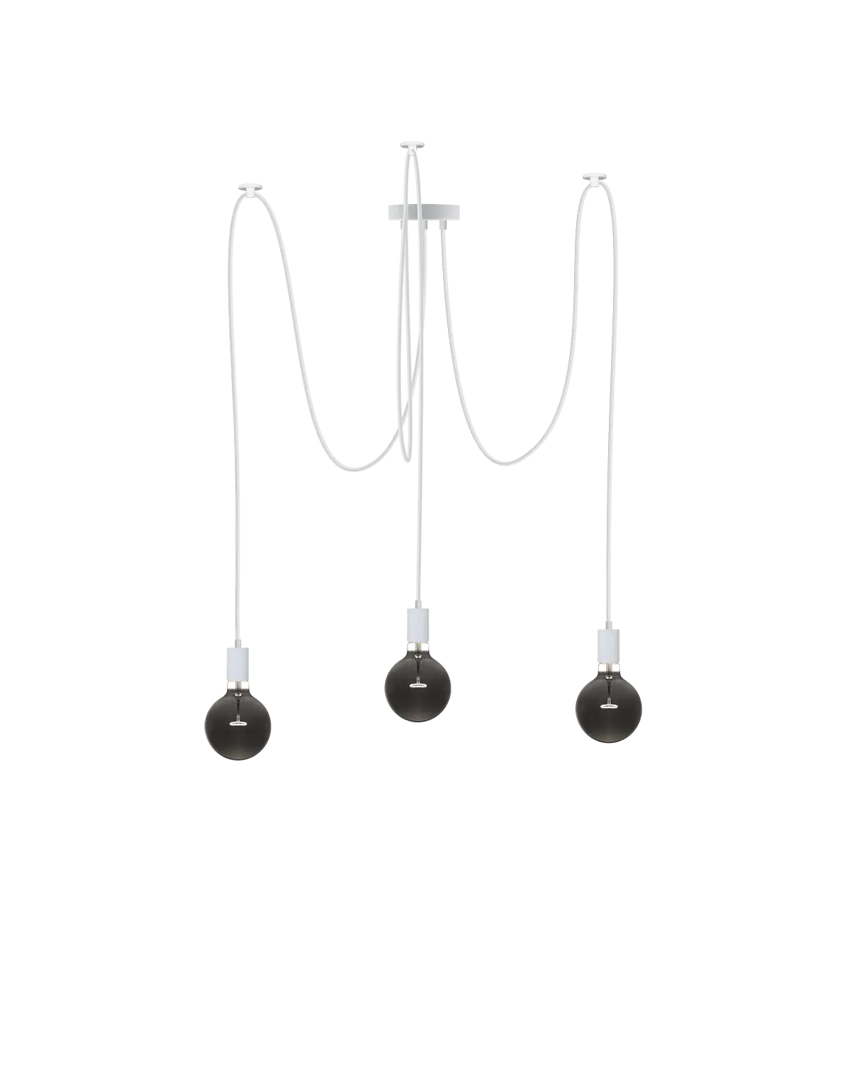 Swag Chandelier: White with Smoke