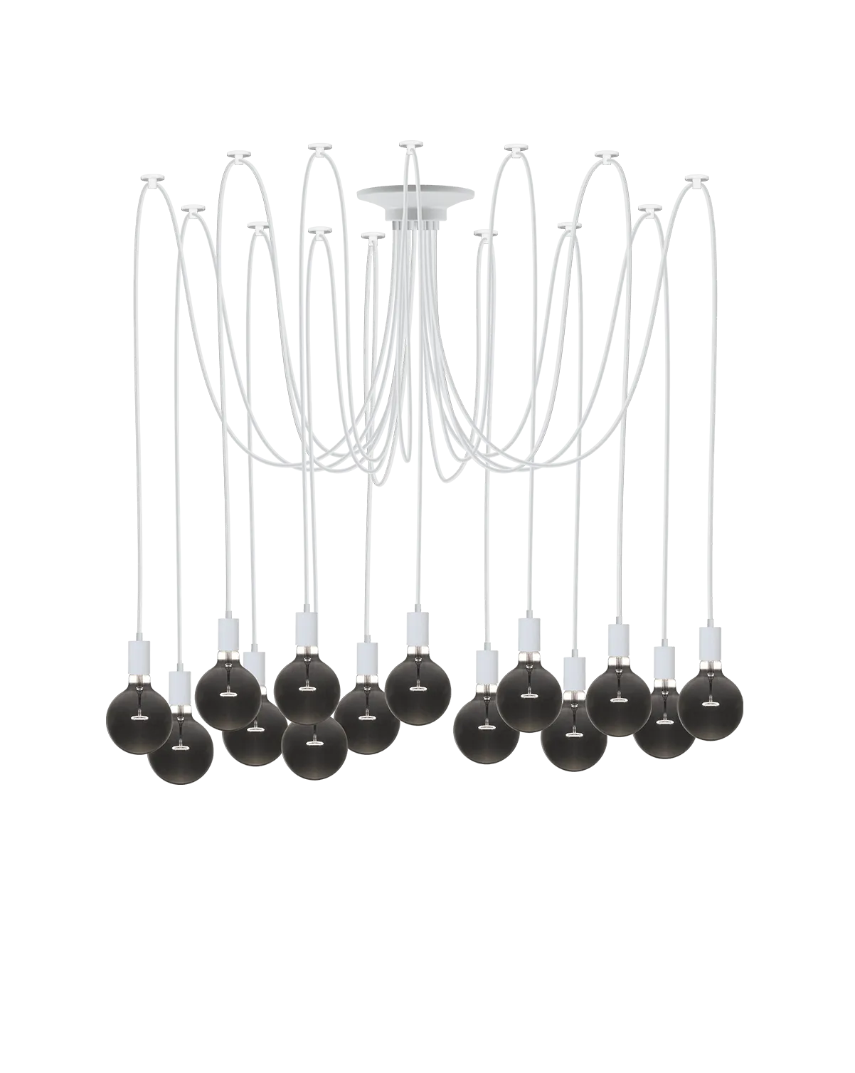 Swag Chandelier: White with Smoke