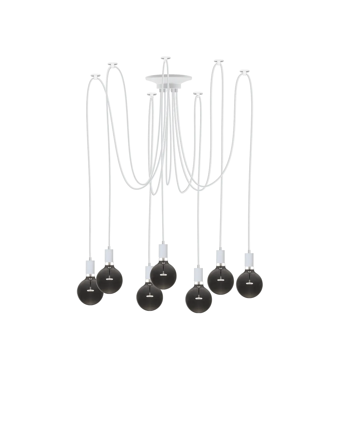 Swag Chandelier: White with Smoke