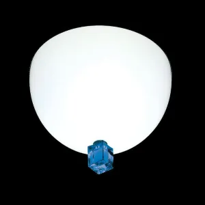 The Victor Milky White Murano Glass Flush Light From Venini